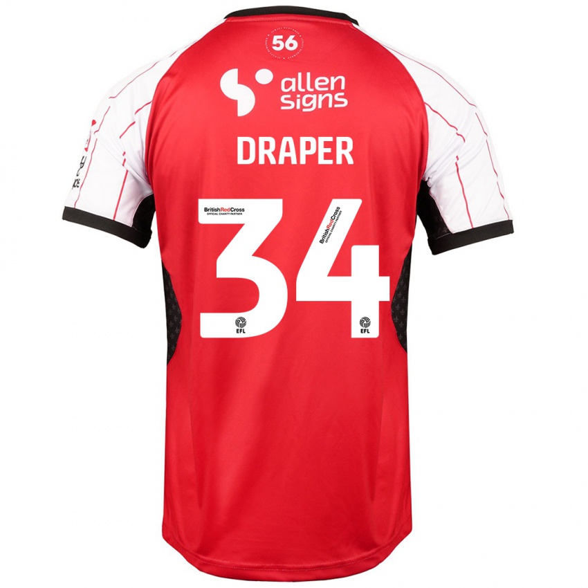 Kinderen Freddie Draper #34 Wit Thuisshirt Thuistenue 2024/25 T-Shirt