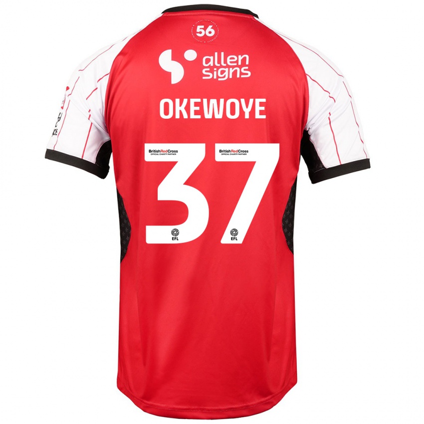 Kinderen Gbolahan Okewoye #37 Wit Thuisshirt Thuistenue 2024/25 T-Shirt