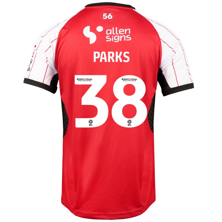 Kinderen Charlie Parks #38 Wit Thuisshirt Thuistenue 2024/25 T-Shirt