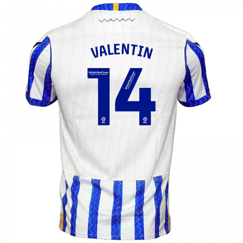 Kinderen Pol Valentín #14 Blauw Wit Thuisshirt Thuistenue 2024/25 T-Shirt