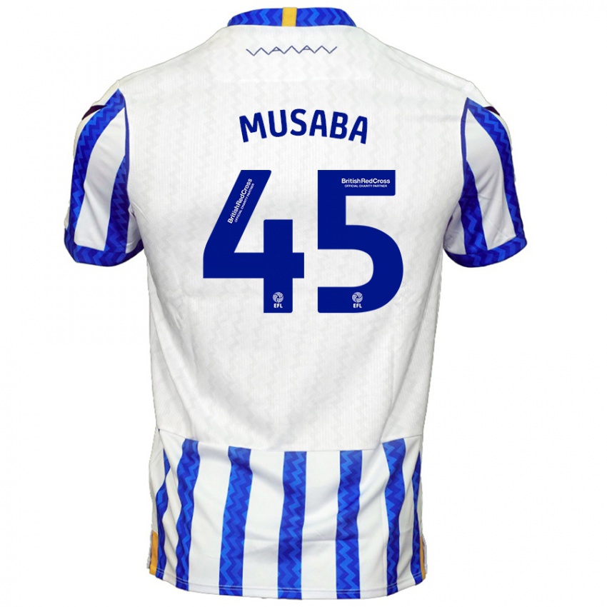 Kinderen Anthony Musaba #45 Blauw Wit Thuisshirt Thuistenue 2024/25 T-Shirt