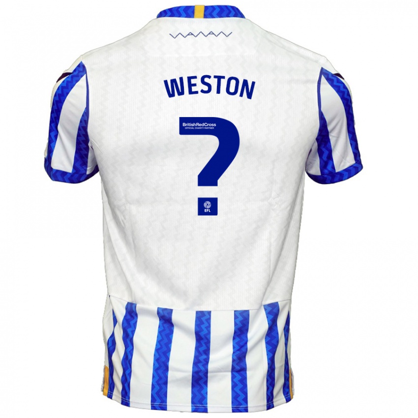 Kinderen Dom Weston #0 Blauw Wit Thuisshirt Thuistenue 2024/25 T-Shirt