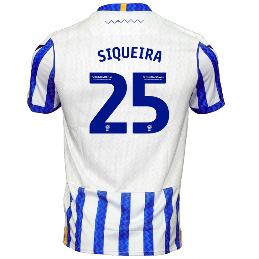 Kinderen Guilherme Siqueira #25 Blauw Wit Thuisshirt Thuistenue 2024/25 T-Shirt