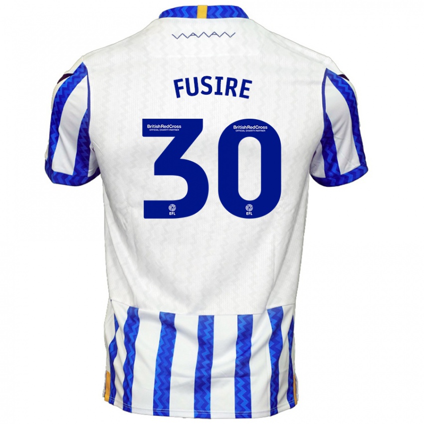 Kinderen Sean Fusire #30 Blauw Wit Thuisshirt Thuistenue 2024/25 T-Shirt