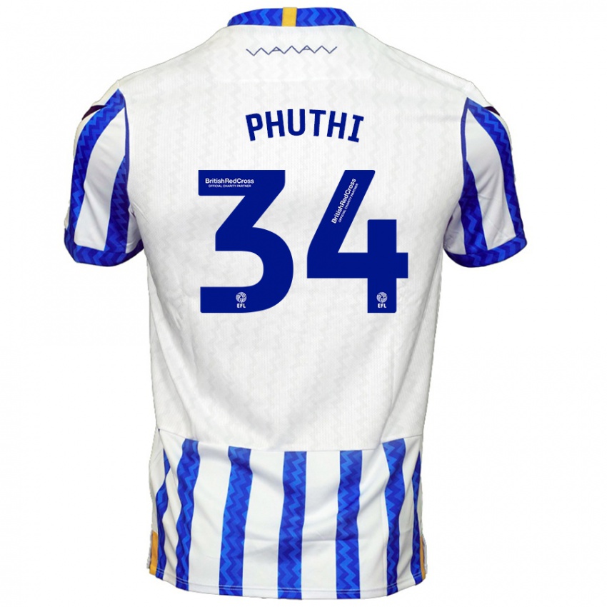 Kinderen Joey Phuthi #34 Blauw Wit Thuisshirt Thuistenue 2024/25 T-Shirt