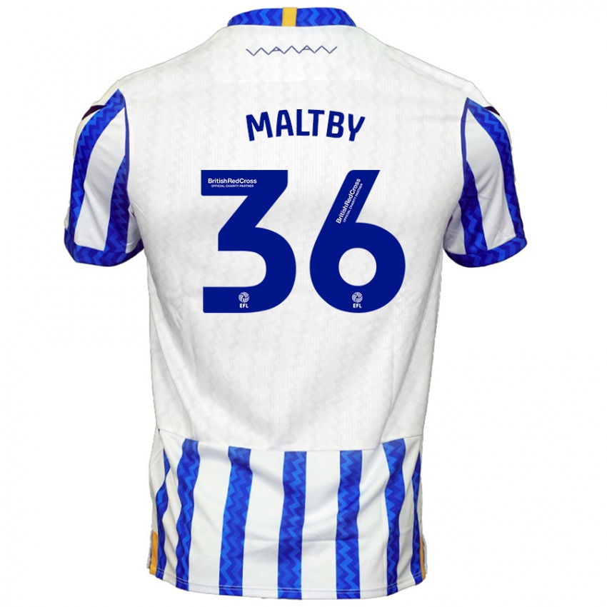 Kinderen Mackenzie Maltby #36 Blauw Wit Thuisshirt Thuistenue 2024/25 T-Shirt