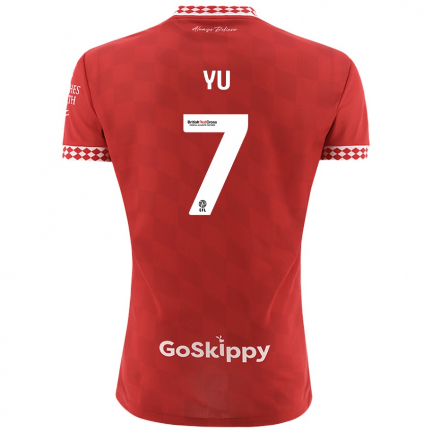 Kinderen Yu Hirakawa #7 Rood Thuisshirt Thuistenue 2024/25 T-Shirt