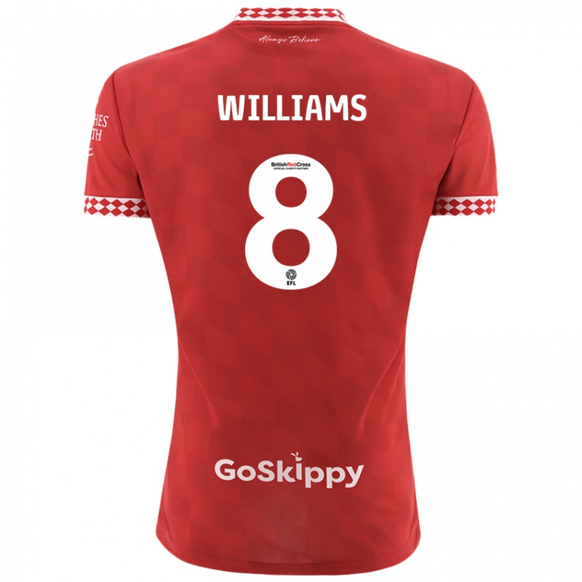 Kinderen Joe Williams #8 Rood Thuisshirt Thuistenue 2024/25 T-Shirt