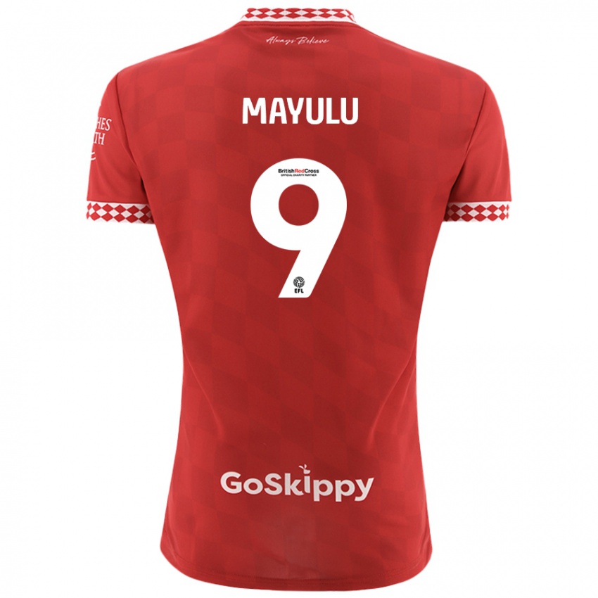 Kinderen Fally Mayulu #9 Rood Thuisshirt Thuistenue 2024/25 T-Shirt