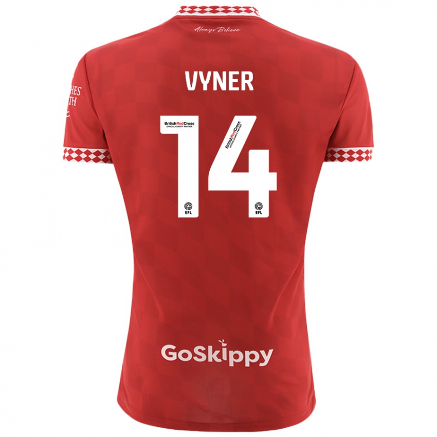 Kinderen Zak Vyner #14 Rood Thuisshirt Thuistenue 2024/25 T-Shirt