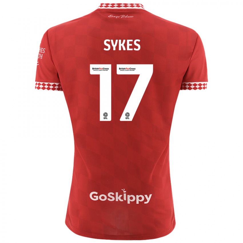 Kinderen Mark Sykes #17 Rood Thuisshirt Thuistenue 2024/25 T-Shirt