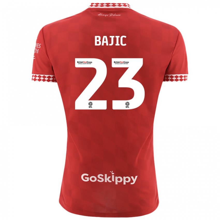 Kinderen Stefan Bajic #23 Rood Thuisshirt Thuistenue 2024/25 T-Shirt