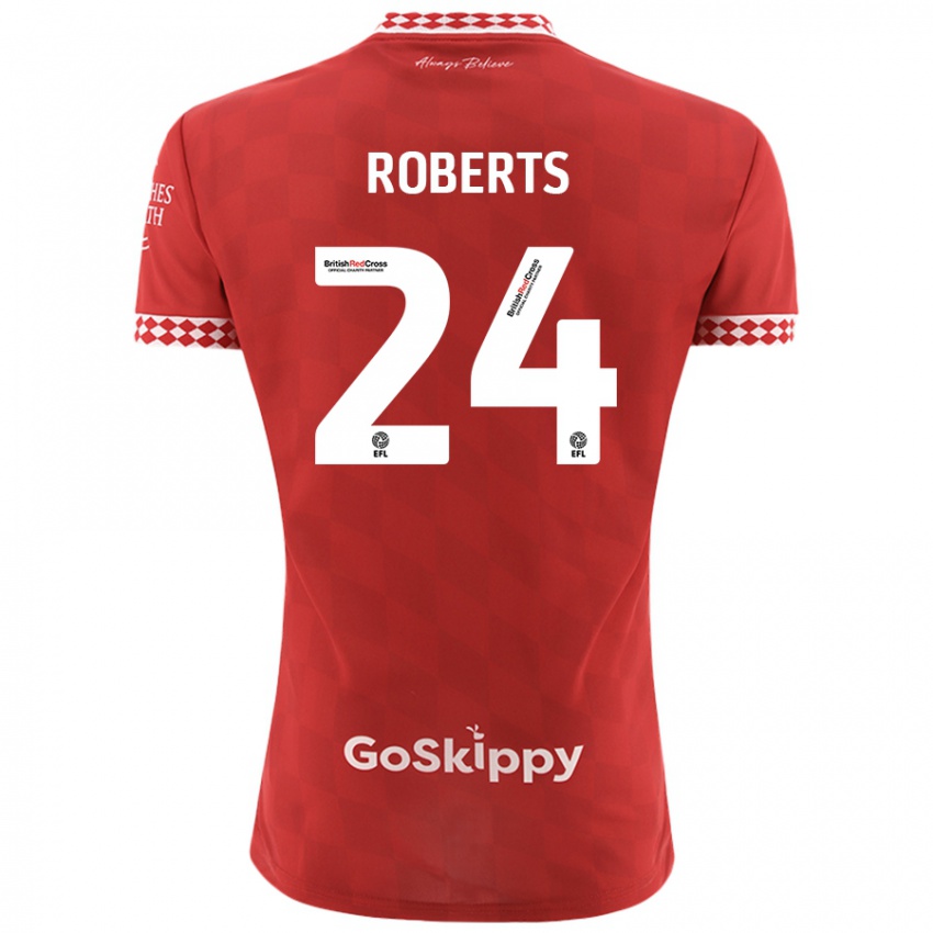 Kinderen Haydon Roberts #24 Rood Thuisshirt Thuistenue 2024/25 T-Shirt