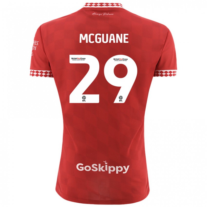 Kinderen Marcus Mcguane #29 Rood Thuisshirt Thuistenue 2024/25 T-Shirt