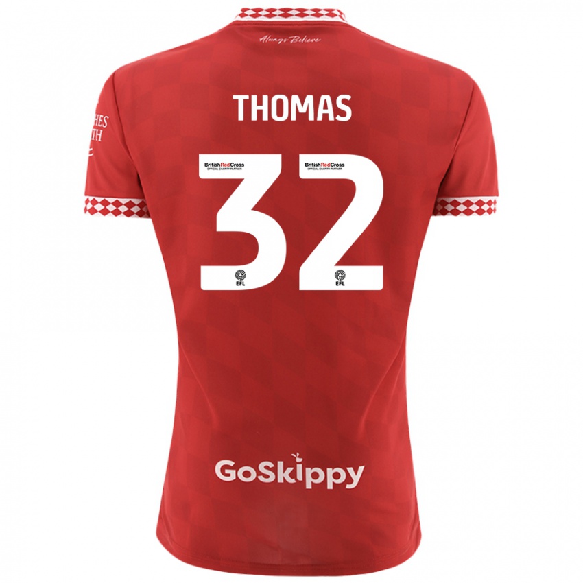 Kinderen Lewis Thomas #32 Rood Thuisshirt Thuistenue 2024/25 T-Shirt