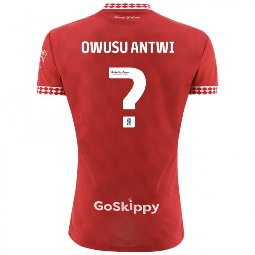 Kinderen Filbert Owusu-Antwi #0 Rood Thuisshirt Thuistenue 2024/25 T-Shirt