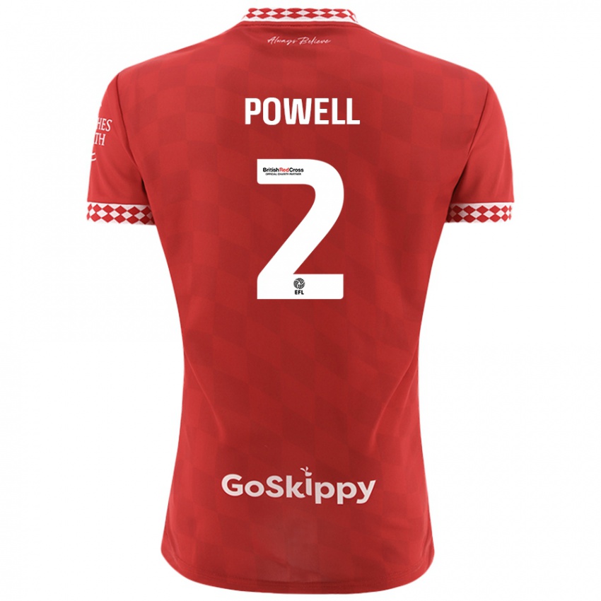 Kinderen Ella Powell #2 Rood Thuisshirt Thuistenue 2024/25 T-Shirt