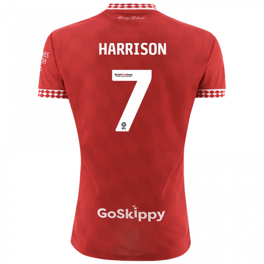 Kinderen Abi Harrison #7 Rood Thuisshirt Thuistenue 2024/25 T-Shirt