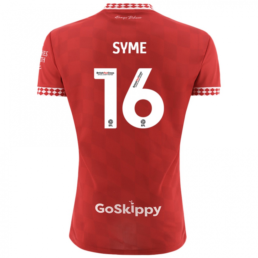 Kinderen Emily Syme #16 Rood Thuisshirt Thuistenue 2024/25 T-Shirt