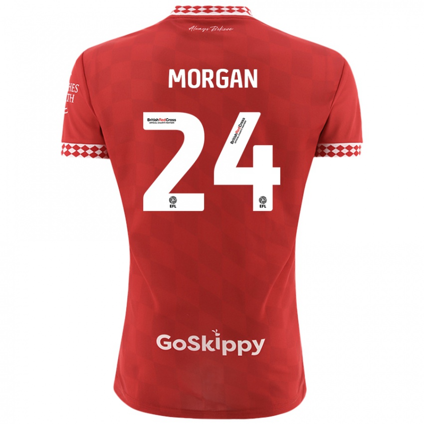 Kinderen Ffion Morgan #24 Rood Thuisshirt Thuistenue 2024/25 T-Shirt