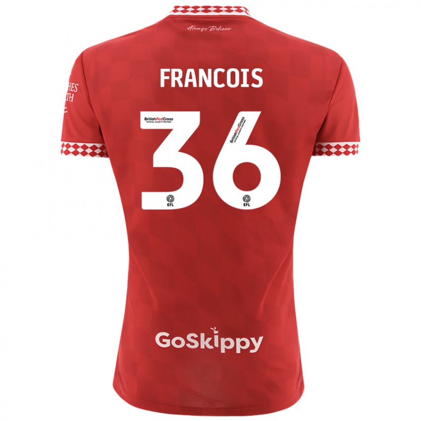 Kinderen Marlee Francois #36 Rood Thuisshirt Thuistenue 2024/25 T-Shirt