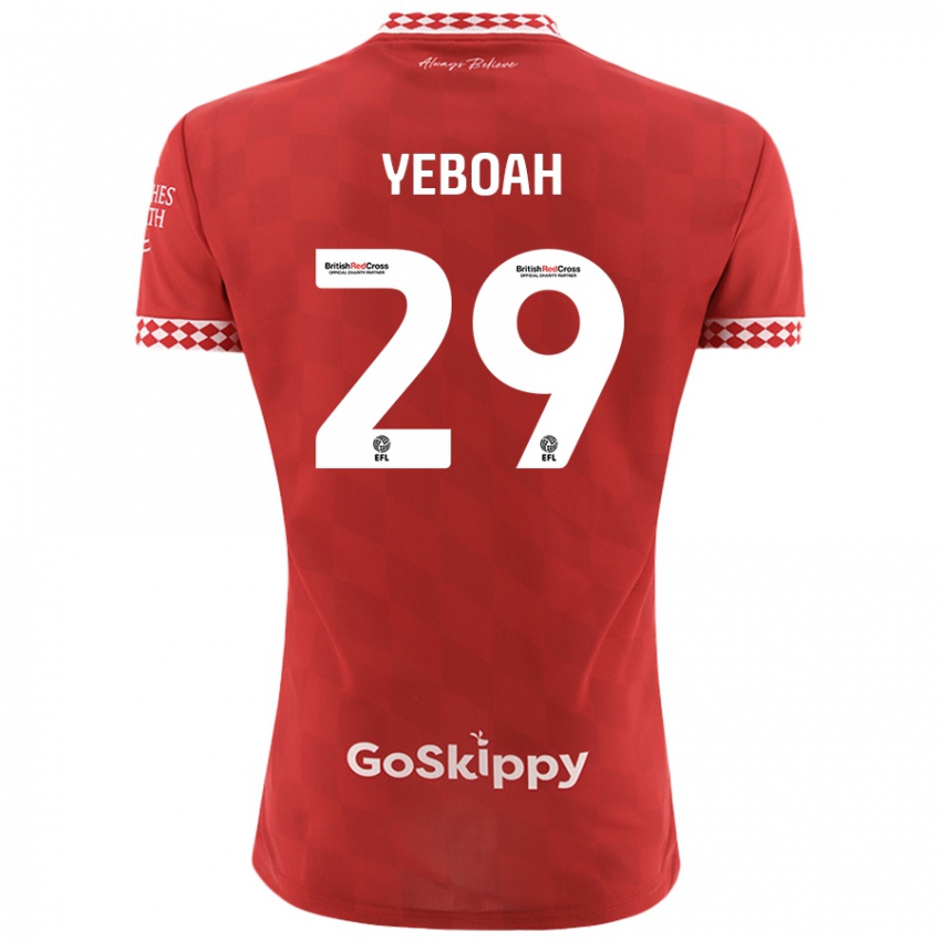 Kinderen Ephraim Yeboah #29 Rood Thuisshirt Thuistenue 2024/25 T-Shirt