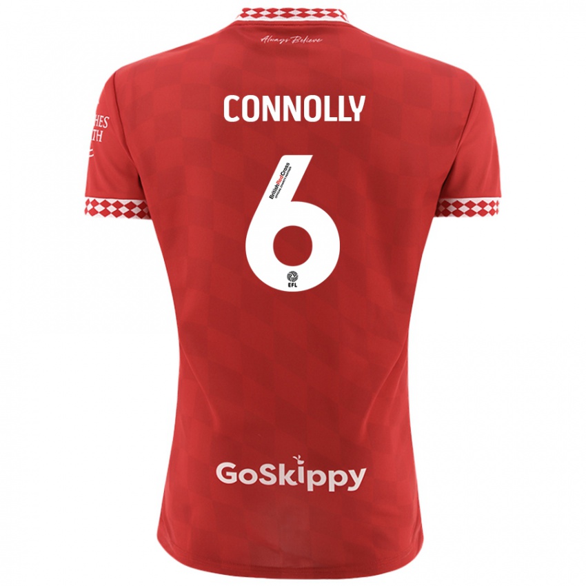 Kinderen Megan Connolly #6 Rood Thuisshirt Thuistenue 2024/25 T-Shirt