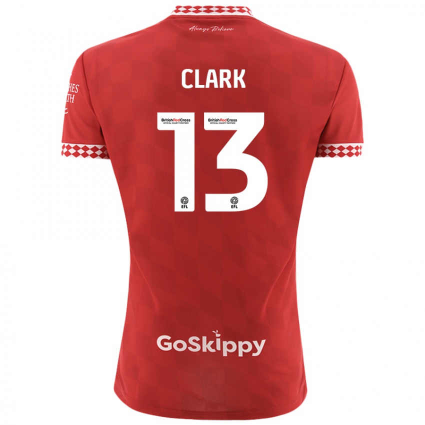 Kinderen Olivia Clark #13 Rood Thuisshirt Thuistenue 2024/25 T-Shirt