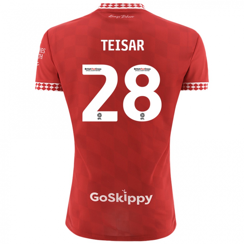 Kinderen Tianna Teisar #28 Rood Thuisshirt Thuistenue 2024/25 T-Shirt