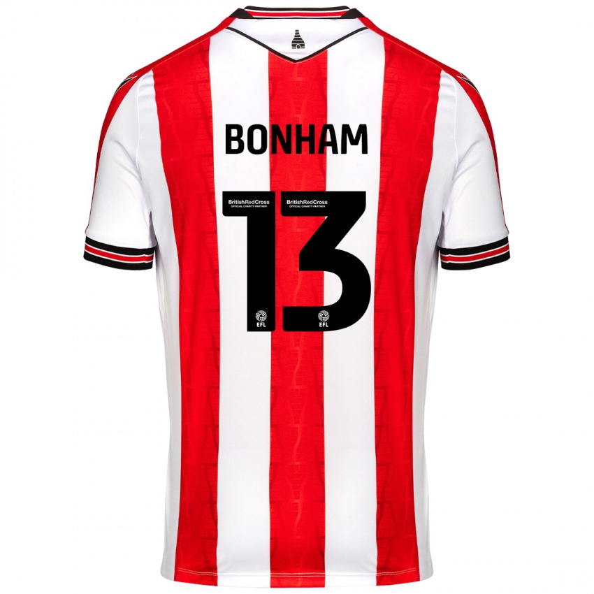 Kinderen Jack Bonham #13 Rood Wit Thuisshirt Thuistenue 2024/25 T-Shirt