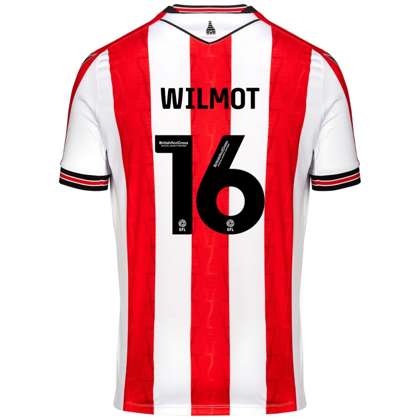 Kinderen Ben Wilmot #16 Rood Wit Thuisshirt Thuistenue 2024/25 T-Shirt