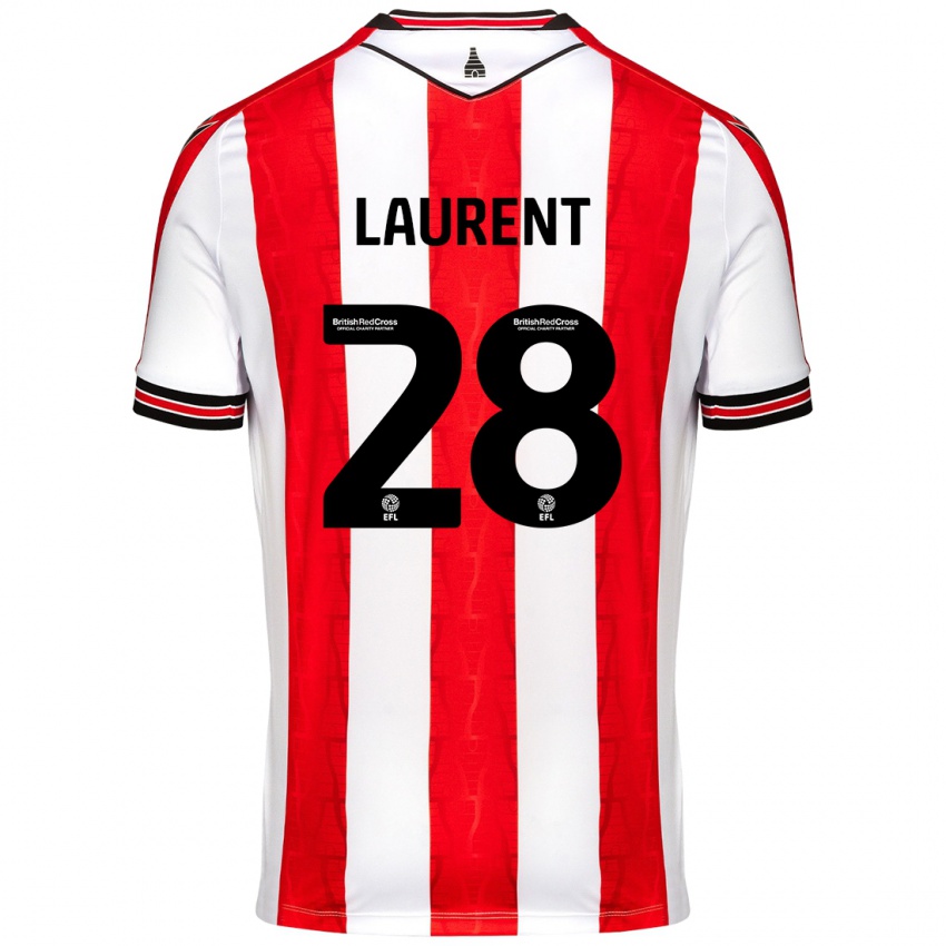 Kinderen Josh Laurent #28 Rood Wit Thuisshirt Thuistenue 2024/25 T-Shirt