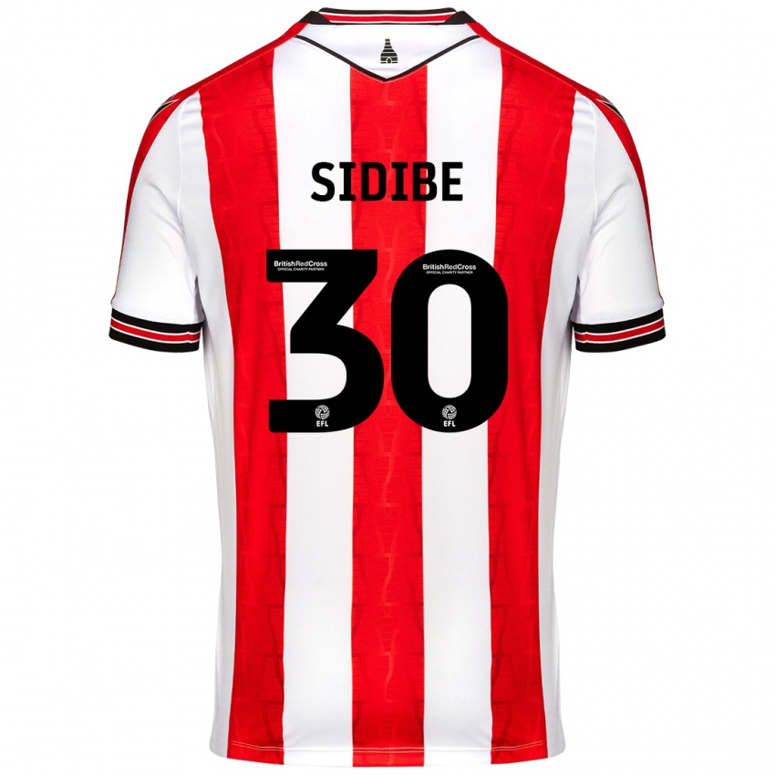 Kinderen Souleymane Sidibe #30 Rood Wit Thuisshirt Thuistenue 2024/25 T-Shirt