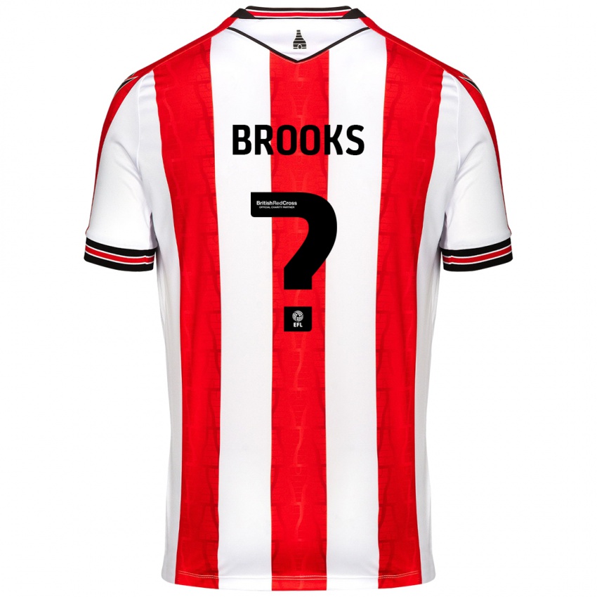 Kinderen Alfie Brooks #0 Rood Wit Thuisshirt Thuistenue 2024/25 T-Shirt