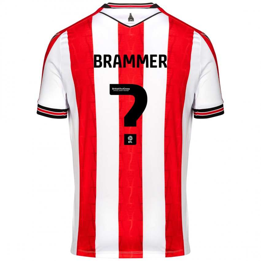 Kinderen Ruben Brammer #0 Rood Wit Thuisshirt Thuistenue 2024/25 T-Shirt