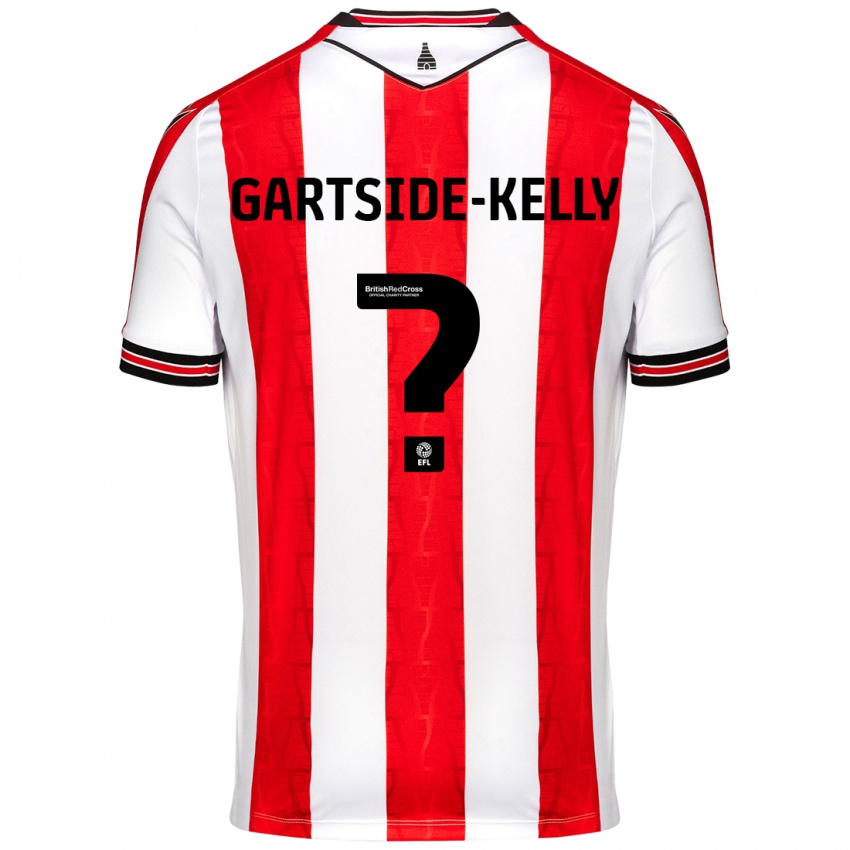 Kinderen Gabriel Gartside-Kelly #0 Rood Wit Thuisshirt Thuistenue 2024/25 T-Shirt