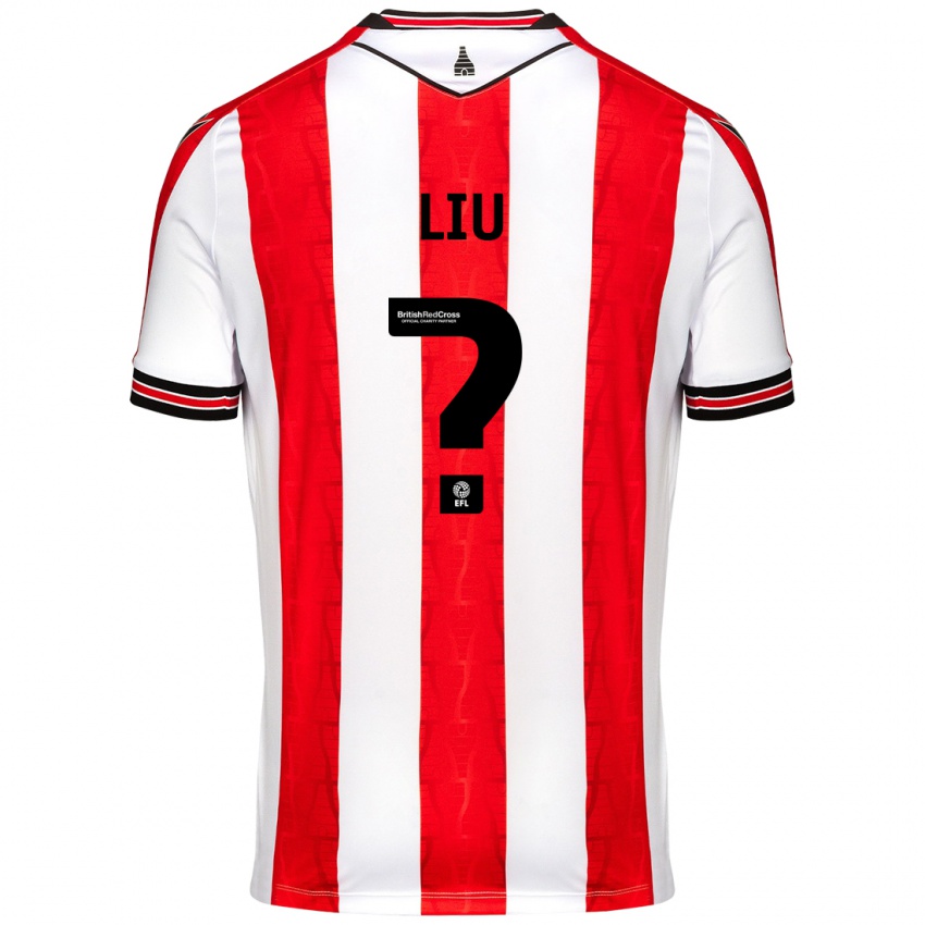 Kinderen Ryan Liu #0 Rood Wit Thuisshirt Thuistenue 2024/25 T-Shirt