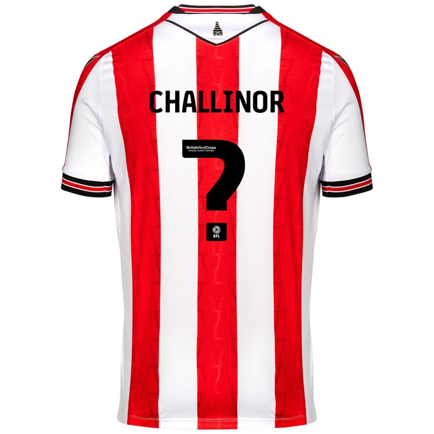 Kinderen Oliver Challinor #0 Rood Wit Thuisshirt Thuistenue 2024/25 T-Shirt