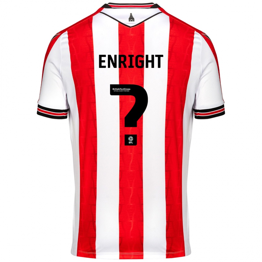 Kinderen Luke Enright #0 Rood Wit Thuisshirt Thuistenue 2024/25 T-Shirt