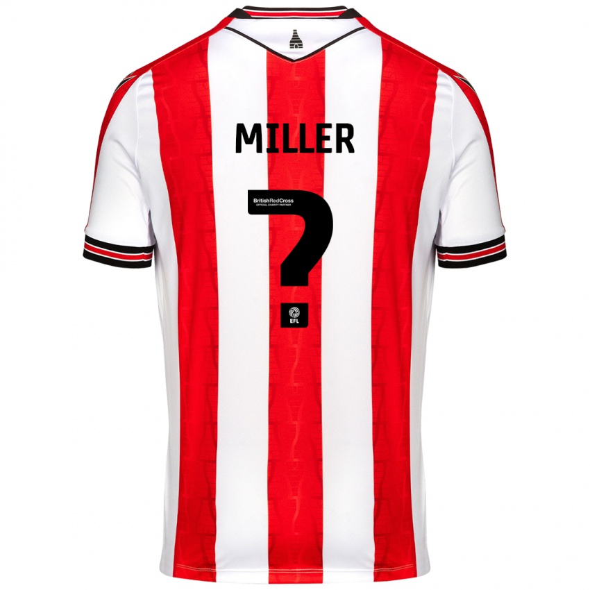 Kinderen Tom Miller #0 Rood Wit Thuisshirt Thuistenue 2024/25 T-Shirt