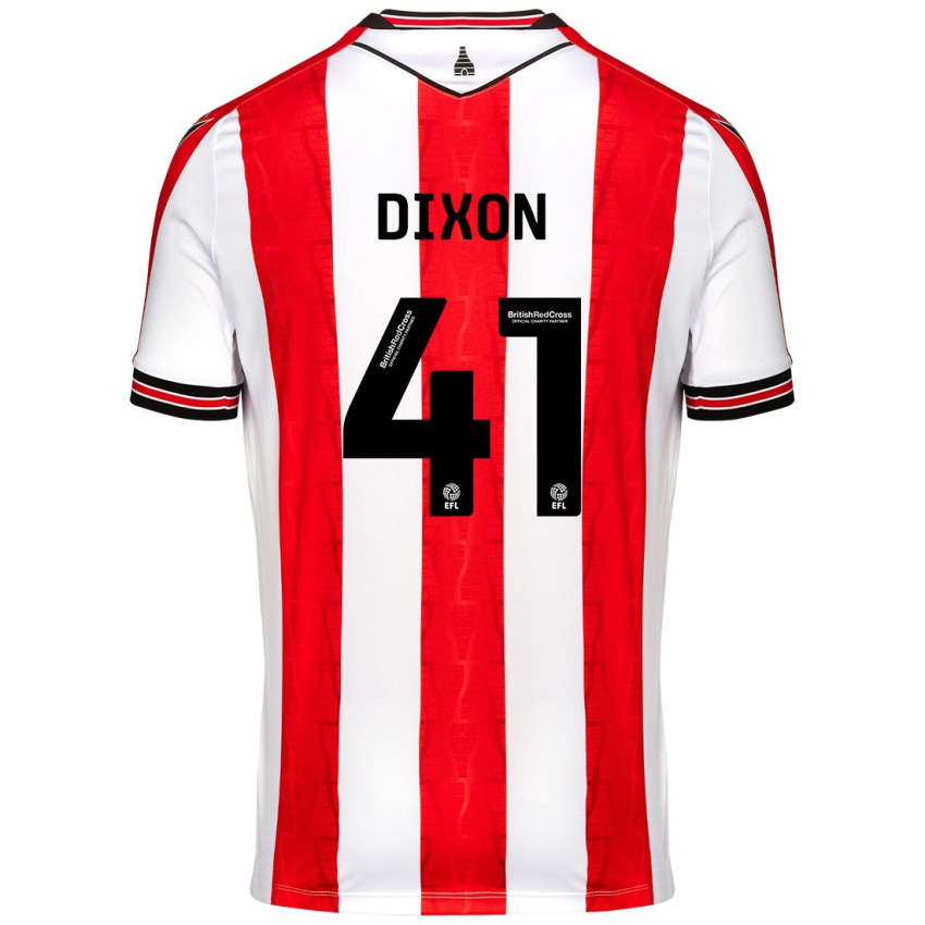 Kinderen Jaden Dixon #41 Rood Wit Thuisshirt Thuistenue 2024/25 T-Shirt