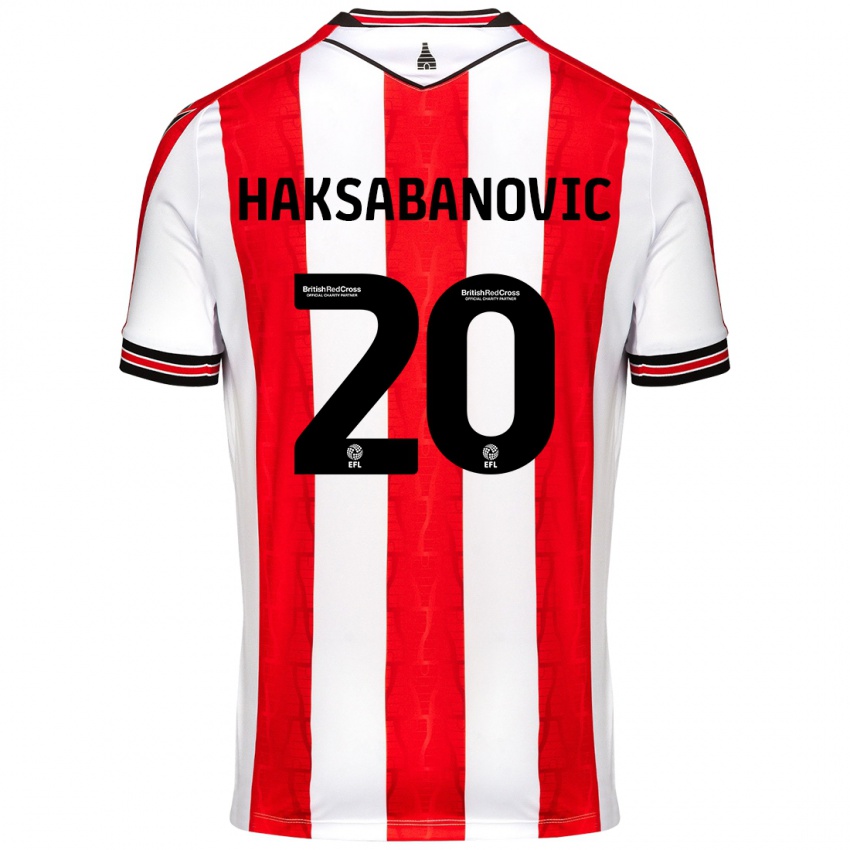 Kinderen Sead Hakšabanović #20 Rood Wit Thuisshirt Thuistenue 2024/25 T-Shirt