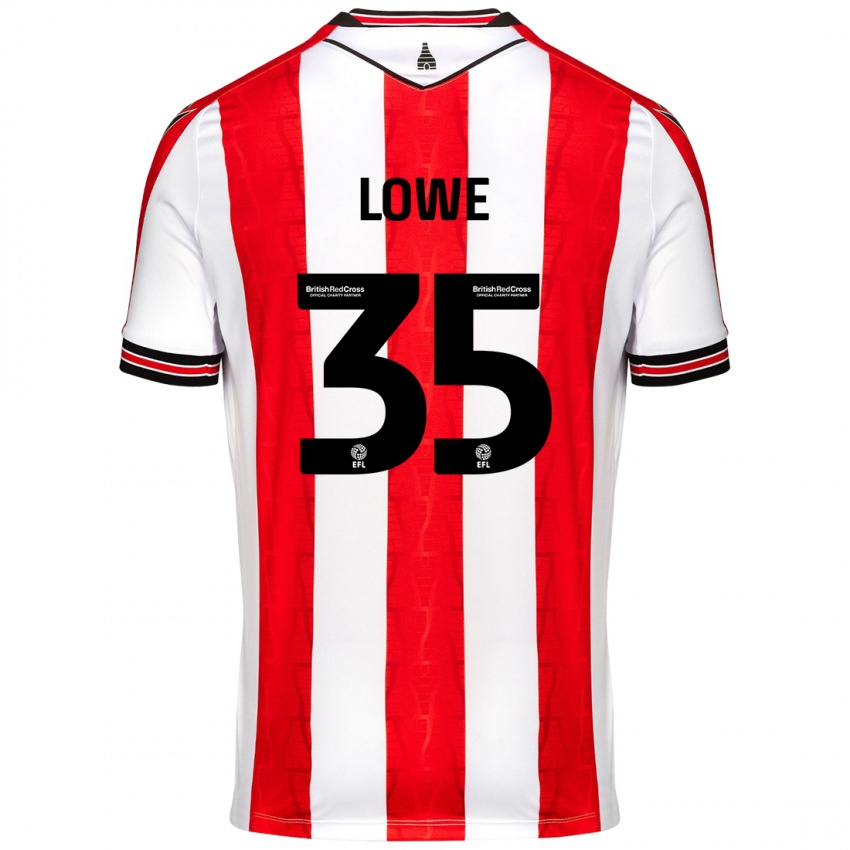 Kinderen Nathan Lowe #35 Rood Wit Thuisshirt Thuistenue 2024/25 T-Shirt