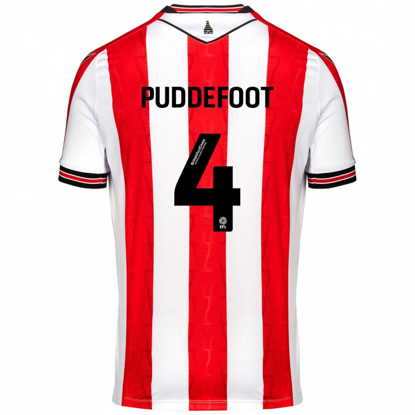 Kinderen Danielle Puddefoot #4 Rood Wit Thuisshirt Thuistenue 2024/25 T-Shirt