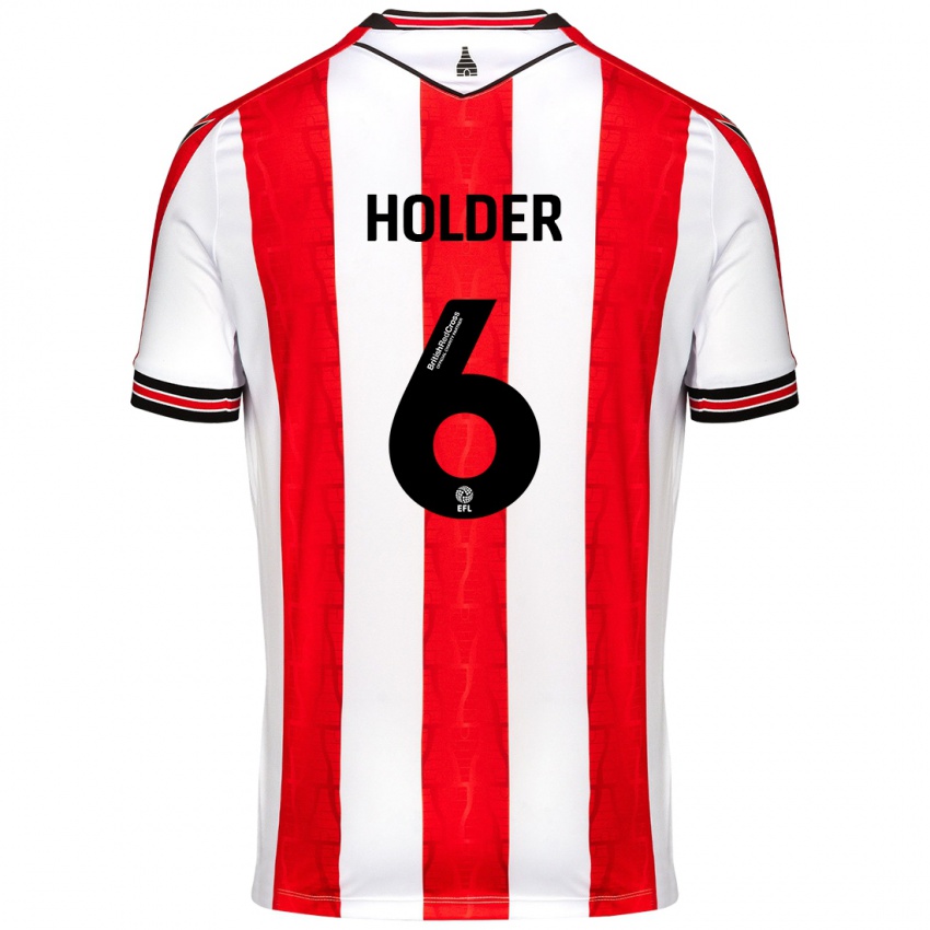 Kinderen Molly Holder #6 Rood Wit Thuisshirt Thuistenue 2024/25 T-Shirt