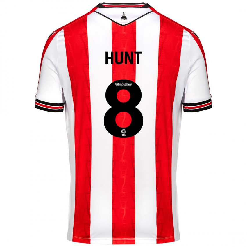 Kinderen Abby Hunt #8 Rood Wit Thuisshirt Thuistenue 2024/25 T-Shirt