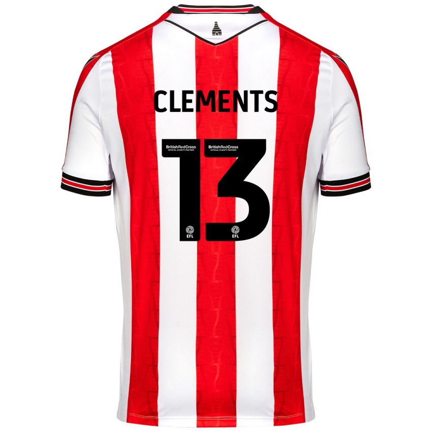 Kinderen Daisy Clements #13 Rood Wit Thuisshirt Thuistenue 2024/25 T-Shirt