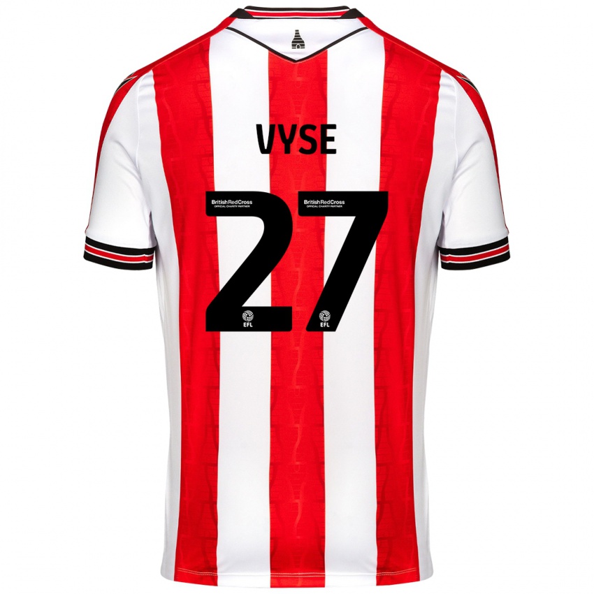 Kinderen Ryah Vyse #27 Rood Wit Thuisshirt Thuistenue 2024/25 T-Shirt