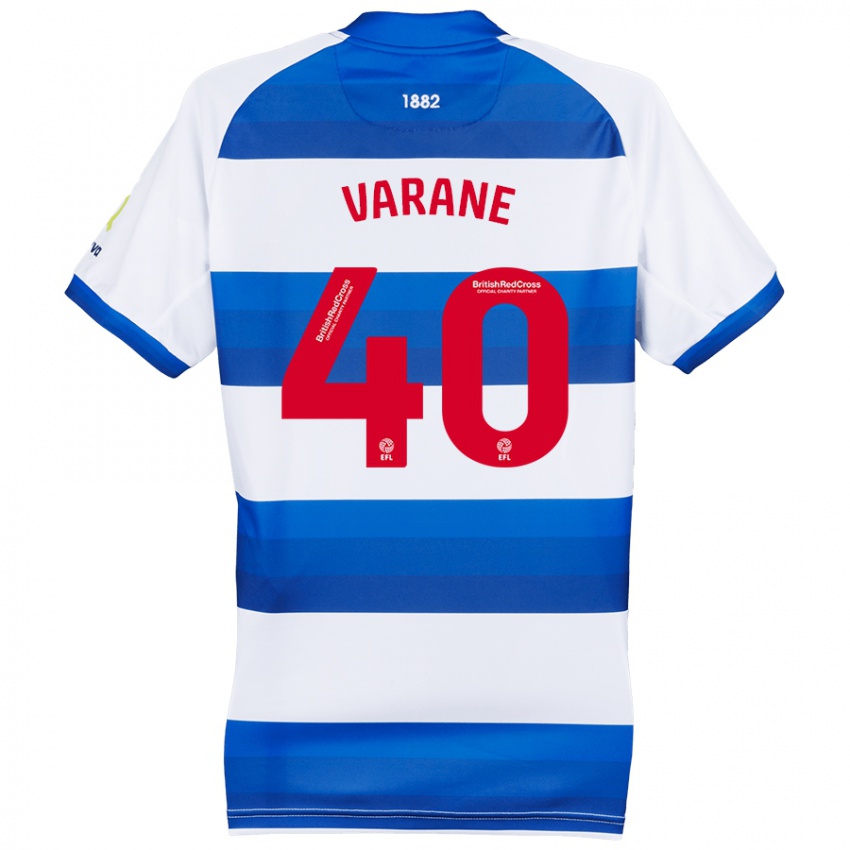 Kinderen Jonathan Varane #40 Wit Blauw Thuisshirt Thuistenue 2024/25 T-Shirt