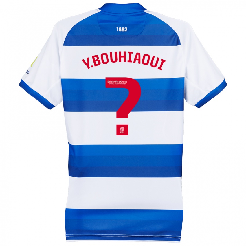 Kinderen Youssef Bouhiaoui #0 Wit Blauw Thuisshirt Thuistenue 2024/25 T-Shirt